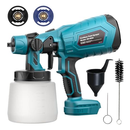 Image of Paint Sprayer for makita 18V Battery (ONLY TOOL), Cordless Fence Paint Sprayers for Fencing and Decking, Home DIY Painting with 2 nozzles
