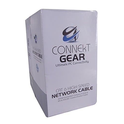 Image of kenable Cat6 CCA Stranded 24AWG UTP Network UTP Ethernet Cable Reel LSOH 305m [305 metres]