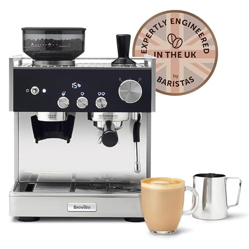 Image of Breville Barista Signature Espresso Machine | Bean to Cup Coffee Maker with Integrated Coffee Grinder & Milk Frother | 15 Bar Italian Pump | Stainless Steel [VCF160]