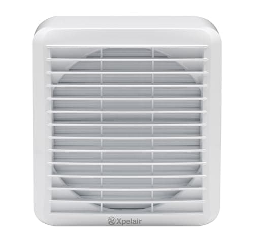Image of Xpelair GXC6EC 6 Inch/ 150mm Extractor Fan, 220-240V 50/60HZ With EC motor, For Fitting in Kitchen Single & Double Glazed Windows With Pullcord, White