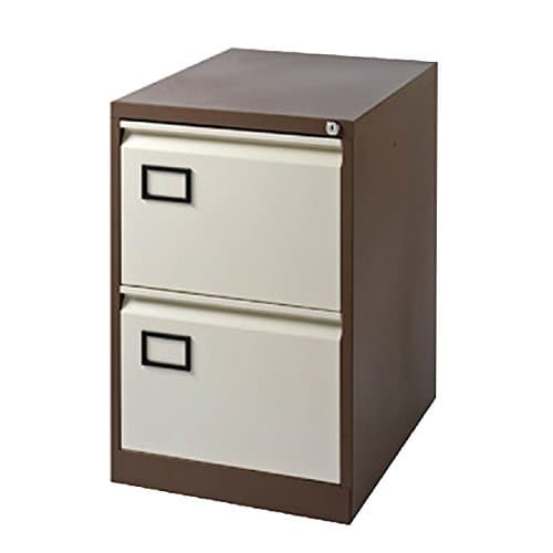 Image of Jemini Coffee/Cream 2 Drawer Filing Cabinet KF03006, Metal, Coffee Cream, 62.2 x 47 x 71.1 cm