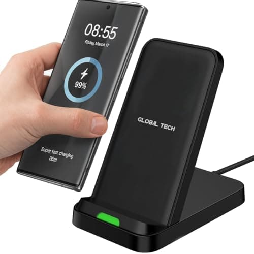 Image of Wireless Charger for Samsung Phones, 15W Fast Wireless Charging Stand for Samsung Galaxy S26,S25,S24,S23,S22,S21,S20,S10 | Note 20,10,9,8 | Z Flip 7,6,5,4 | Z Fold 7,6,5,4