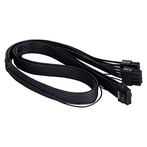 Image of Silverstone Technology PP14-EPS75 Dual EPS 8 pin (PSU) to 12+4 pin (GPU) 12VHPWR PCIe Gen5 Cable for Silverstone 3rd Gen PSUs - 75cm (29.5") Long, SST-PP14-EPS75