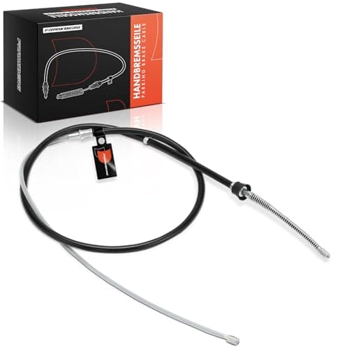 Image of Frankberg Handbrake Cable Parking Brake Rear Drum brake Compatible with Ibiza IV Ibiza Sportcoupe/Hatchback Fabia III Fabia III Practical Polo Polo Van Replace# 6R0609721B