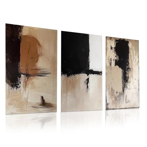 Image of Cunegra 3 Pcs Canvas Wall Art Set, Abstract Modern Wall Decor, Unique Eye Catching Posters & Prints, Aesthetic Pictures for Living Room, Bedroom & Bathroom