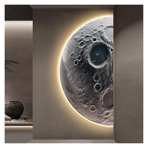 Image of Qxgylz 3D Relief LED Decorative Painting, Large Wall Art With Light, Vertical Three-Dimensional Decorative Painting, LED Wall Art Decoration Lamp, For Entrance, Corridor(B,140x70cm/55.1x27.6in)