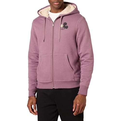 Image of Amazon Essentials Disney | Marvel | Star Wars Men's Sherpa-Lined Full-Zip Hoodie Sweatshirts, Mickey, XXL