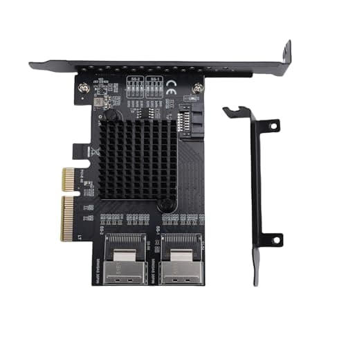 Image of Jectse PCIe to Serial ATA Card, 6Gbps PCI Express 4X to 2 Port SFF 8087 and 1 Port Serial ATA 3.0 Expansion Card with Low Power Consumption, for NAS Desktop Server