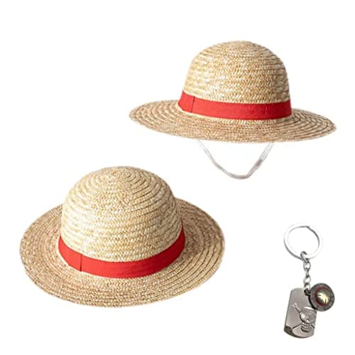 Image of One Piece Straw Hat Cosplay Anime Dress Up Sunshade Sun Hat and Key Pendant, Original, S/L