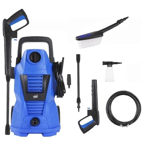 Image of Neo® Electric High Pressure Washer 110 Bar High Power Jet Water Patio Car Cleaner with Foam Tank and Brush Included