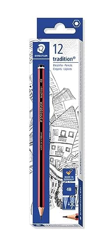 Image of STAEDTLER 110-4B Tradition Graphite Pencil for Drawing & Sketching - 4B (Box of 12)