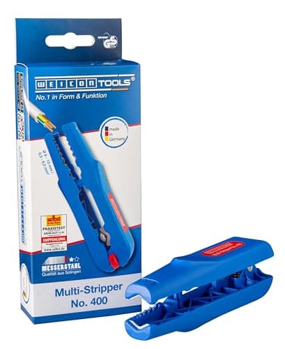 Image of WEICON Multi-Stripper No. 400 | for Stripping & dismantling Cables & Conductors, Blue|red, 155 mm