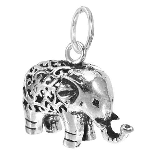 Image of HEALLILY Elephant Pendant 925 Silver Sterling Charms DIY Jewelry Making Accessories for Earrings Bracelet Necklace