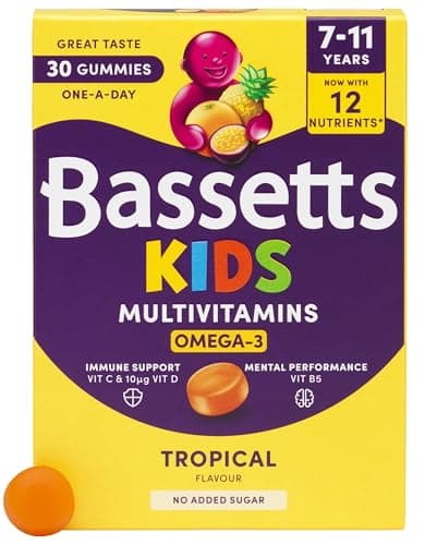 Image of Bassetts Kids Multivitamins 7-11 Years Tropical Flavour 30 Gummies