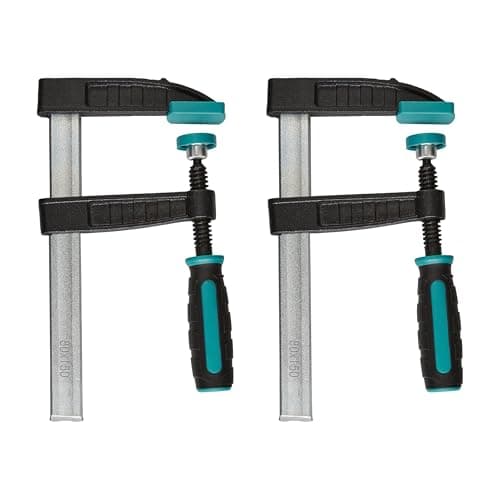 Image of wolfcraft 2 Screw Clamps, 150 mm I 8645000 I for a Variety of Clamping Applications – Ideal for DIY Projects
