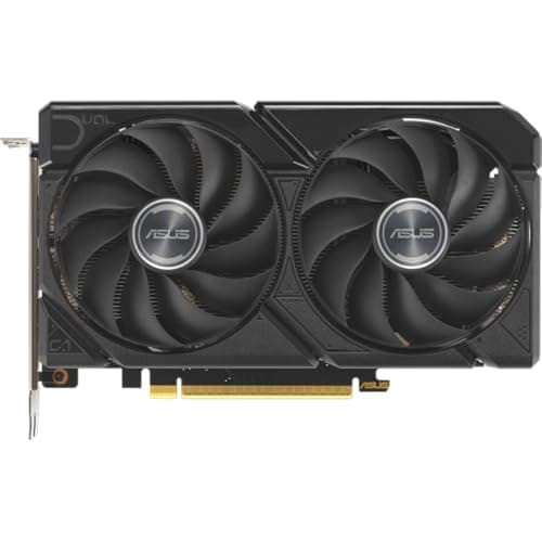 Image of ASUS Dual AMD Radeon RX 9060, 8G GDDR6 Graphics Card, 128 Bit, PCIe 5.0, 1 HDMI 2.1, 2 DisplayPort 2.1, 2.5 Design, Axial-Tech Fan, 0dB Technology, GPU Tweak III, Black, DUAL-RX9060-8G
