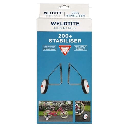 Image of WELDTITE Essentials Adie 200 Plus Stabiliser for Bikes - Compatible with 11" to 20" Wheels - 1 Pair