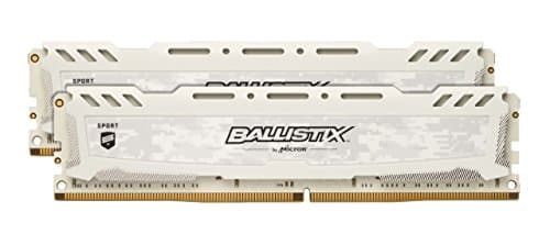 Image of Crucial Ballistix Sport LT BLS2K8G4D32AESCK 3200 MHz, DDR4, DRAM, Desktop Gaming Memory Kit, 16 GB (8 GB x 2), CL16, White
