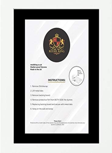 Image of RK RETAIL KING Picture Photo Frames with Mounts in and Mounts [Mounts & Frames] Perfect For wall Mounting and Home Décor (WHITE FRAME BLACK MOUNT, 80x60cm Pic Size 70x50cm)