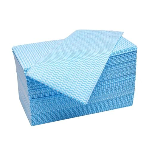 Image of KLEENDOL Blue Disposable Kitchen Cleaning Towel Heavy Duty Cleaning Rags Disposable Dish Cloths 50 Count/Pack