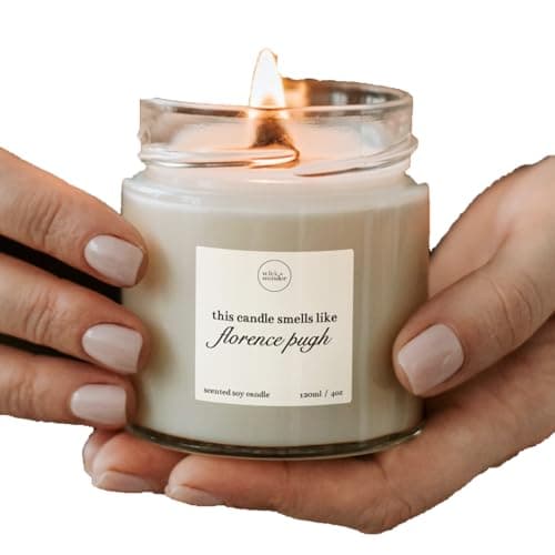 Image of This Candle Smells Like Florence Pugh | Luxury Soy Wax Candle | Florence Pugh Gifts | Pop Culture Gifts | Celebrity Candle | Film Lover Gifts (120ml, 20hrs burn)