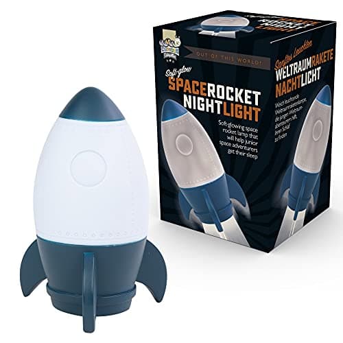 Image of Funtime Gifts Rocket Night Lamp,Blue/White,10630