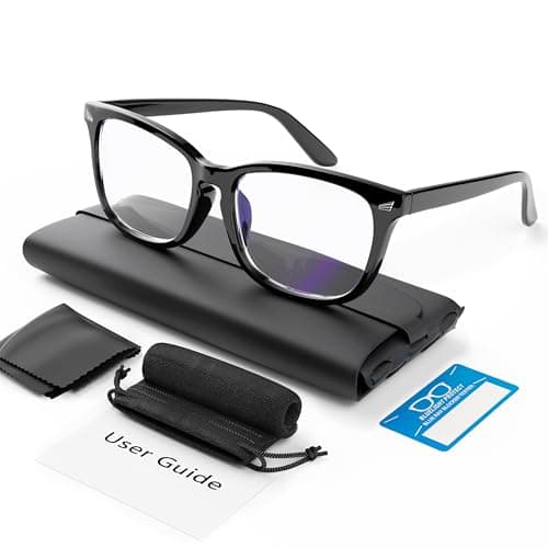 Image of COOLOO Blue Light Blocking Glasses, Gaming Computer Glasses Anti Glare Headache Eyes Strain Glasses with Blue Light Filter, Super Light Weight Fashion