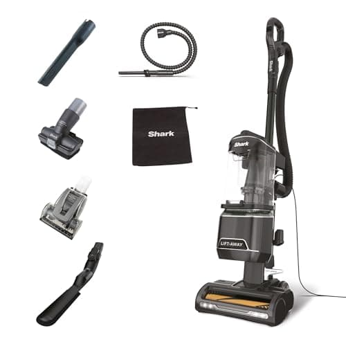 Image of Shark Corded Upright Vacuum Cleaner 1.1L with Anti Hair Wrap Technology, Pet Model, LED Headlights, Lift-Away, Anti-Allergen, 8m Cord, 750W, 3 Attachments inc Pet Tool, Black, NZ691UKTDB