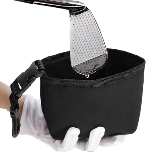 Image of Golf Club Cleaner Pouch Portable Valentine Gift for Men, Club Scrub Bag with Hook, Waterproof Golf Ball Cleaning Bag, Neoprene Microfibre Washer Pocket, Machine Washable Washer