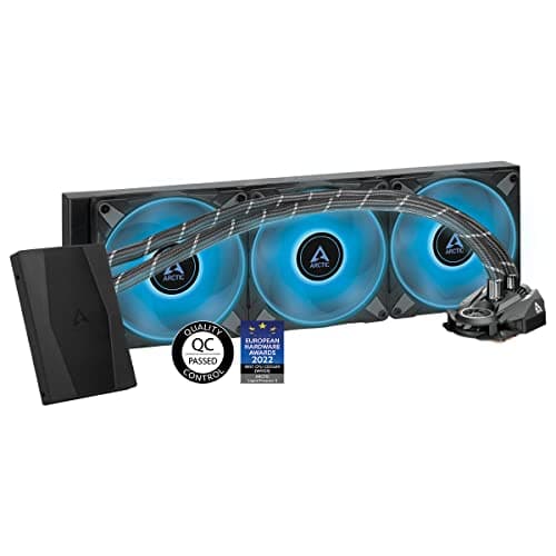 Image of ARCTIC Liquid Freezer II 420 RGB (incl. Controller) - Multi-compatible all-in-one CPU AIO water cooler with RGB, efficient PWM-controlled pump, fan speed: 200-1900 RPM, LGA1700 compatible