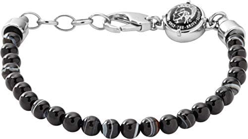 Image of Diesel Bracelet for Men , 18.5 cm, 5 cm extender black Stainless Steel Bracelet, DX0848040