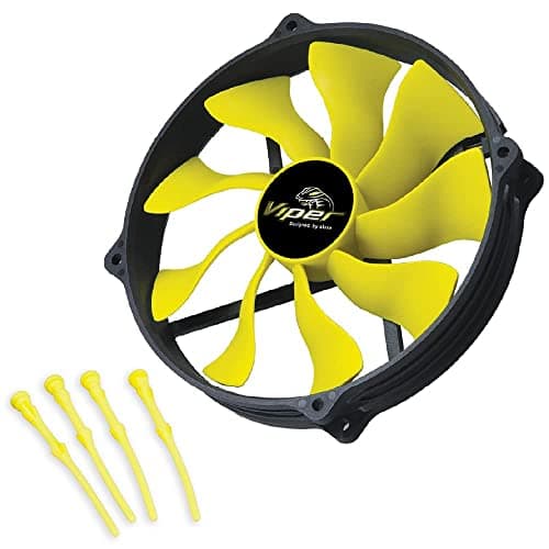 Image of Akasa 140mm Viper R Fan, PWM Case Fan, HDB Long Lifespan Bearing, Anti-Vibration Rubber Mounts Included, High Airflow S-FLOW Fan for Heatsink, CPU cooling and Ventilation, AK-FN073