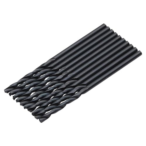 Image of Draper 10pcs Black HSS Drill Bit, 1.5mm x 43mm - 08812 - for Metal, Wood and Plastic