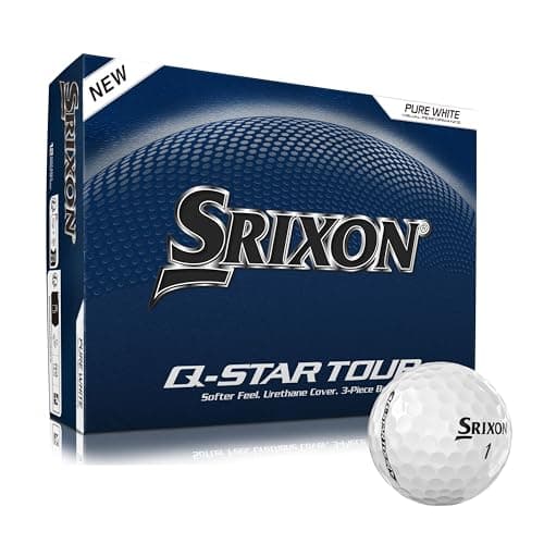 Image of Srixon Q-STAR TOUR Golf Ball with Ultra-Thin High-End Urethane Cover | Spin Skin+ New Generation | Soft Feel | FastLayer Core Technology |12 Pieces | White