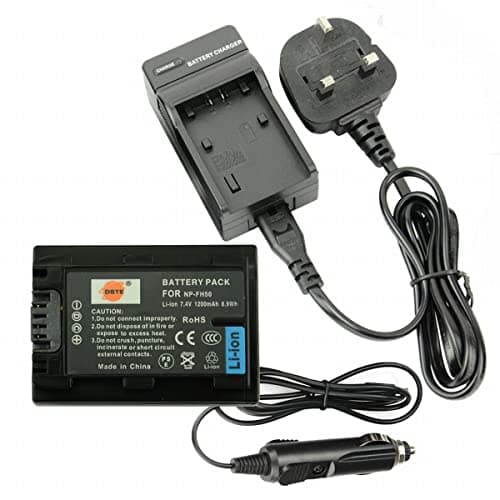 Image of DSTE NP-FH50 Spare Battery and Travel Charger for Sony DSLR and HDR Digital Cameras