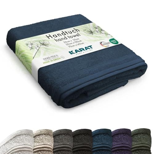 Image of KARAT 100% Cotton Towel, 70 x 139 cm, Turquoise, Oeko-Tex 100 Certified, Bath Towel, Sauna Towel, Bath Towel, Fluffy & Quick-Drying, Towels, Guest Towels (Bay)