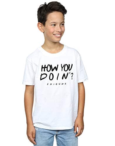 Image of Absolute Cult Friends Boys How You Doin? T-Shirt White 5-6 Years