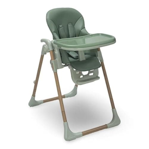 Image of Venture Flare High Chair – Adjustable Highchair with Reclining Seat, Foldable Baby High Chair with Removable Tray & Dishwasher-Safe Liner, Compact Space-Saving Design, 6 Months to 3 Years - Green