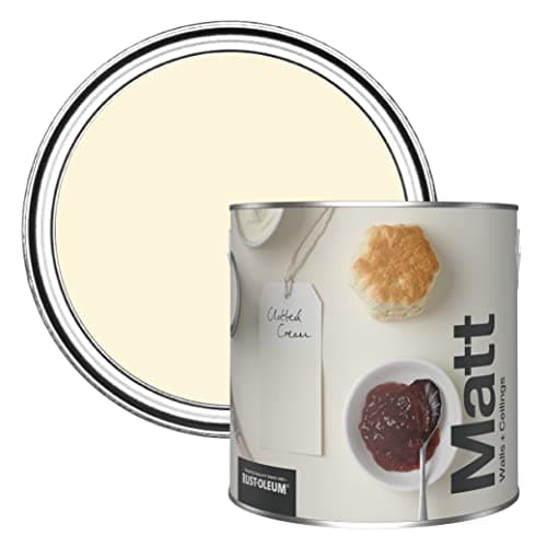 Image of Rust-Oleum Colours Matt Emulsion Wall and Ceiling Paint - Clotted Cream 2.5L