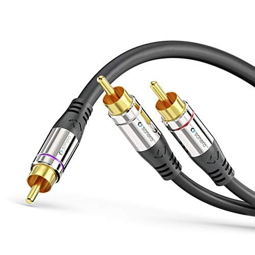 Image of Sonero Premium RCA Audio Cable 1x RCA Male to 2x RCA Male 3.00 m Gold-Plated Contacts Black