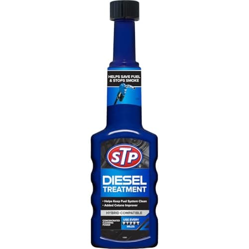 Image of STP Diesel Treatment 200 ml, Keeps your Fuel System Clean, Enhances Fuel Economy, Mechanical Car Cleaning Products, Concentrated Cleaning Formula, Made in the UK, Black/Blue