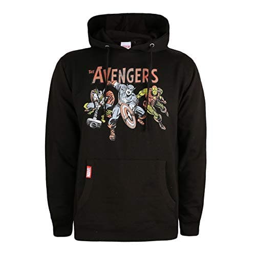 Image of Marvel Comics Men's Vintage Avengers Hoodie, Black, X-Large