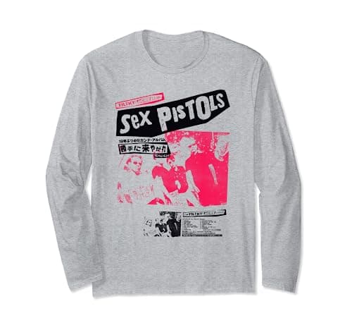 Image of Sex Pistols Official Classic Japan Tour Pink Photo Long Sleeve T-Shirt