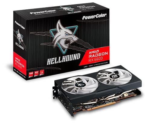 Image of PowerColor RX 6600 8GB Hellhound OC 8G AXRX 6600 8GBD6-3DHL