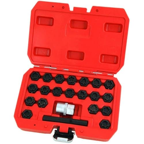 Image of Neilsen CT4131 22pc Locking Wheel Nut Key Set for compatible with Audi Vehicles 2002–2012 with 20 Unique Keys, 1/2in Dr Socket & Drift