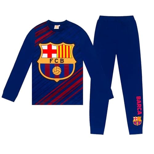 Image of FC Barcelona Boys Long Pyjamas Official Football Gift Reflex Blue - Age 5-6 Years