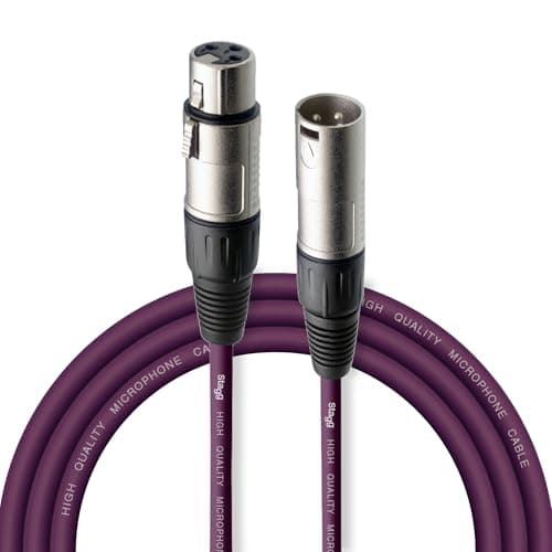 Image of Stagg SMC3 CPP 3 m XLR to XLR Microphone Cable - Purple