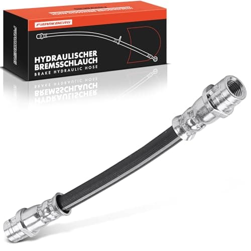 Image of Frankberg 1x Brake Hose Brake Hydraulic Hose Rear Axle Left Right Compatible with A3 8L1 1996-2003 Golf IV 1J1 1997-2005 Polo 6C1 6R1 2009-2014 Replace# 2202556