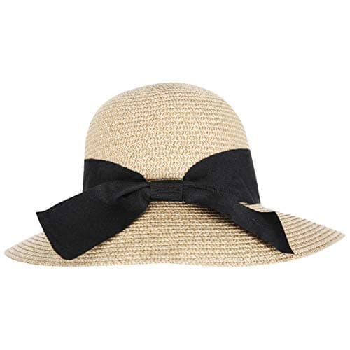 Image of Trespass Womens Straw Hat Wide Brim Summer Fedora Brimming