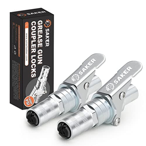 Image of Saker Grease Gun Coupler-Upgrade to14000 PSI,Duty Quick Release Grease Couplers,Compatible with All Grease Guns 1/8" NPT Fittings(2 PCS)